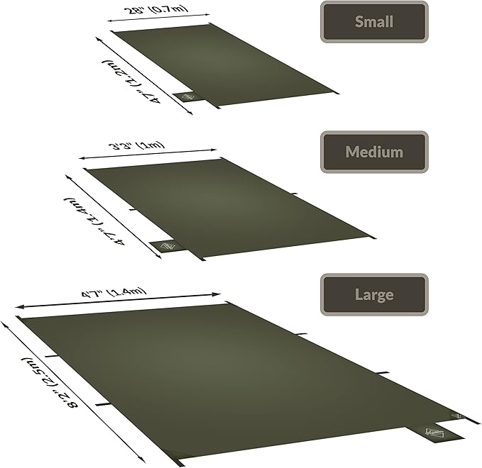 Onewind Compact Footprint, 4000mm Waterproof Rate PU Coating, 55" *39"Ultralight Camping Floor Ground Sheet with Carry Bag for Backpacking, Hiking, Camping, Picnic, Ground