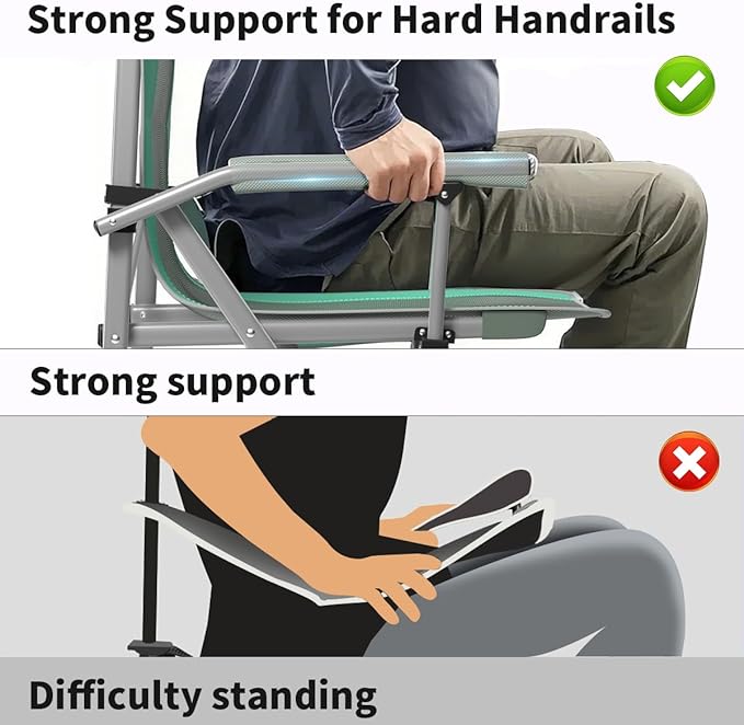 Oversized Camping Chair for Adults Heavy Duty,Heavy Duty Lawn Chair with Side Pockets,Outdoor Camping, Fishing, Beach,Hiking Foldable Camping Chair