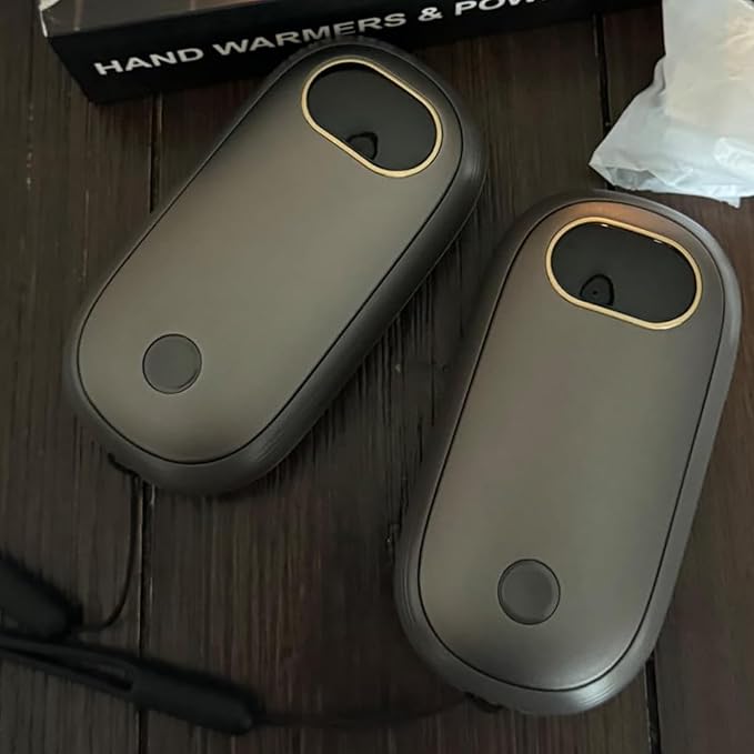 Hand Warmers Rechargeable, 14000mAh Electric Hand Warmer 2 Pack Dual-Sided Heating 17Hrs Warmth Max 131℉ USB-C Portable Pocket Heater for Raynauds, Hunting, Golf, Camping