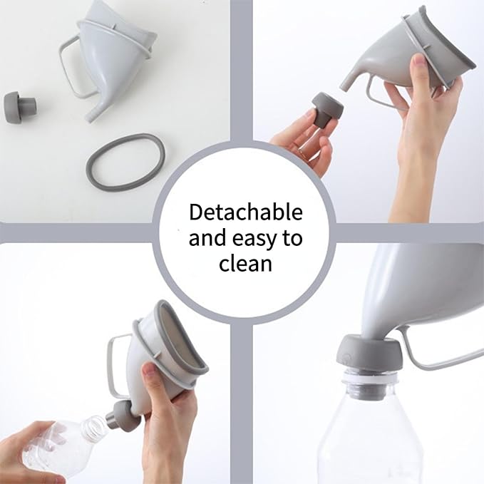 Unisex Urination Device Travel Emergency Toilet, Urinal Device with Tube and Handle, Travel Pee Bottle for Men and Women, Urinal Funnel Pee Funnel Women Pee Cup Stand Up for Outdoor, Camping