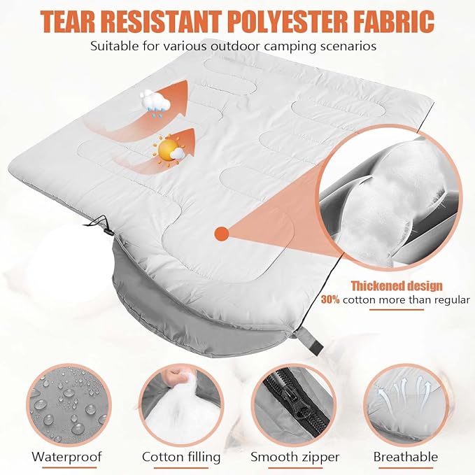 OBTANIM Sleeping Bags Portable Waterproof Camping Sleeping Bag for Adults Kids 4 Seasons Cold Weather or Warm Backpacking Hiking Mountaineering Indoor Outdoor Use