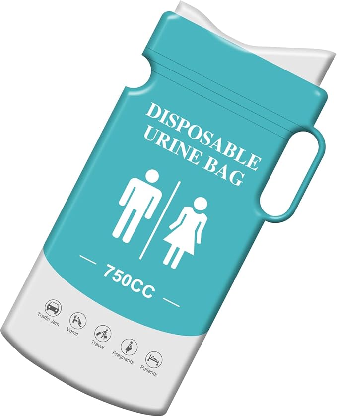Disposable Urine Bags Pee Bags Unisex Urine Bag Vomit Bag for Outdoor Travel Urinal Toilet Traffic Jam Emergency Portable Car for Men Women Kids Children Patient 4PCS