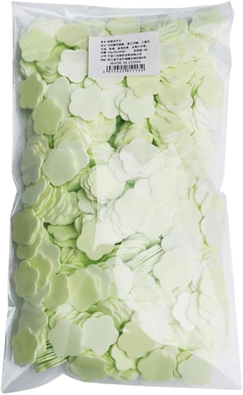 1000 Sheets Green Portable Disposable Paper Soap, Portable Travel Hiking Washing Hand Bath Toiletry Paper Soap, Gentle Soap Papers for Soap Paper Soap Fragrance