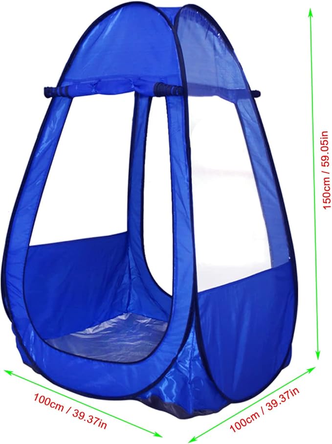Sports Pop Up Tent for Shade | Personal Single Person Shelter Sport Tents Waterproof for Bad Weather, 2 Clear Sides, 2 Doors for Watching Events Games, for Camping Hiking Fishing Beach Outdoor