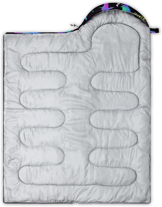 QOOMO Animals Camping Sleeping Bags,3 Season Warm & Cool Weather,Lightweight,Waterproof Sleeping Bags for Adults & Kids,Traveling,and Outdoors,Camping Gear Equipment