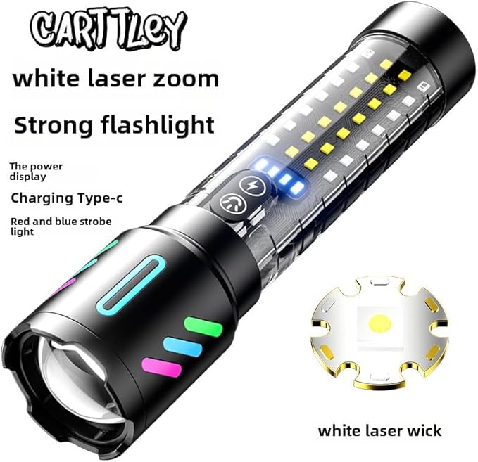 Rechargeable Flashlights High Lumens, 2,000,000 Lumens Handheld LED Flashlight 5 Modes, Zoomable, IPX6 Waterproof Powerful Tactical Flashlight for Emergencies, Camping, Hiking