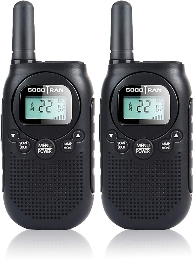 Adults Walkie Talkies Rechargeable FRS Two-Way Radios USB Charge Mini Walky Talky with Rechargeable Battery Long Range 5 Miles with Bright Light 2 Pack 0.5W Perfect for Family Outdoor Camping Trip