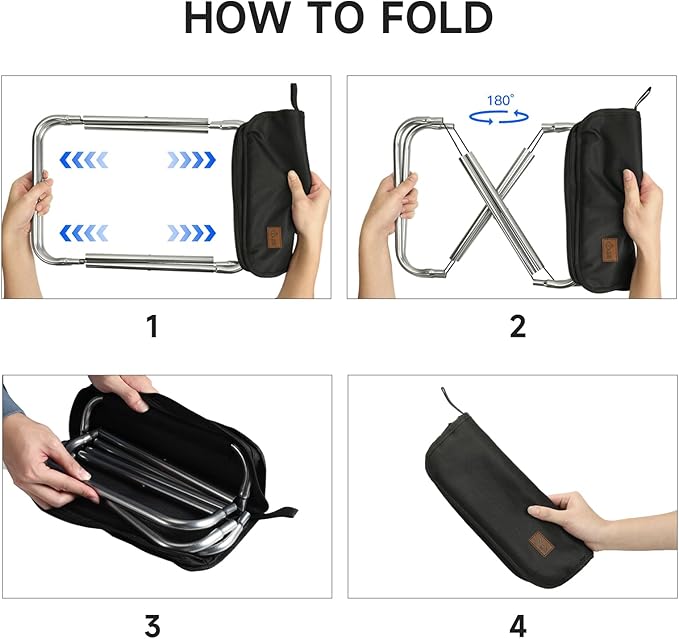Camping Stool,Portable Foldable Stool aldult Collapsible Stool Chairs Fishing for Outdoor Hiking 300 LBS Load