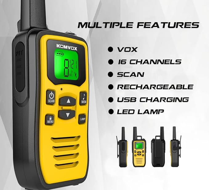 Profressional Walkie Talkies for Adults, Rechargeable Two Way Radios Long Range, 36 Channels 2 Way Emergency Radio with NOAA Weather Alert, Survival Gear and Equipment for Camping Hunting Hiking