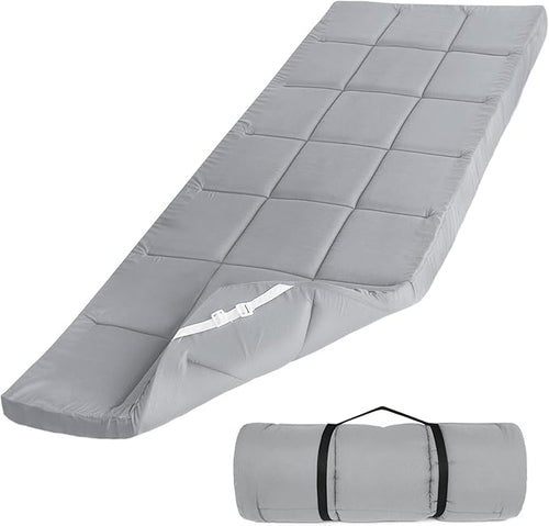 Navy Cot Mattress Topper - Quilted Pads for Camping, 75"x30" for Camp Cot/Rv Bunk/Narrow Twin Beds