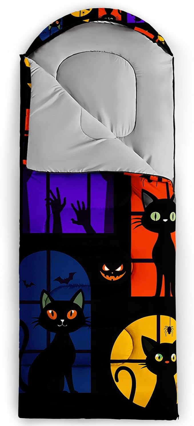 Kids Sleeping Bag for Boys Girls,Western Cowboy Print-Lightweight Warm Portable Outdoor Indoor-Waterproof Cold Weather Resistant Sleeping Bag for Camping Hiking