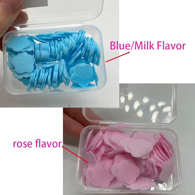 8 Boxes Disposable Scented Soap Sheets, Dissolvable Mini Petal Sheets for Children and Adults Camping Outdoor Hand Washing (4 Flavors)