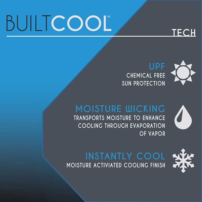 BUILTCOOL Adult Cooling Towel - Men & Women Chilly, Lightweight, Soft, Neck and Face Cooling Towel for Sport, Camping, Hunting, One Size, Mossy Oak Elements, 3 Pack