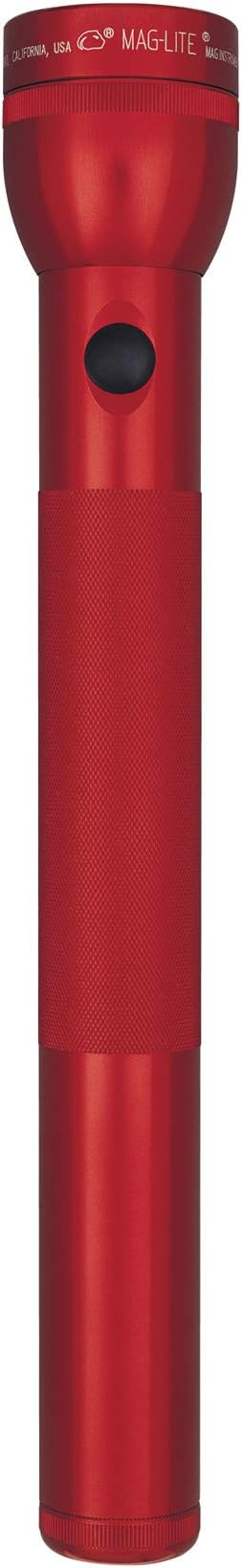 Maglite Heavy-Duty Incandescent 4-Cell D Flashlight, Red