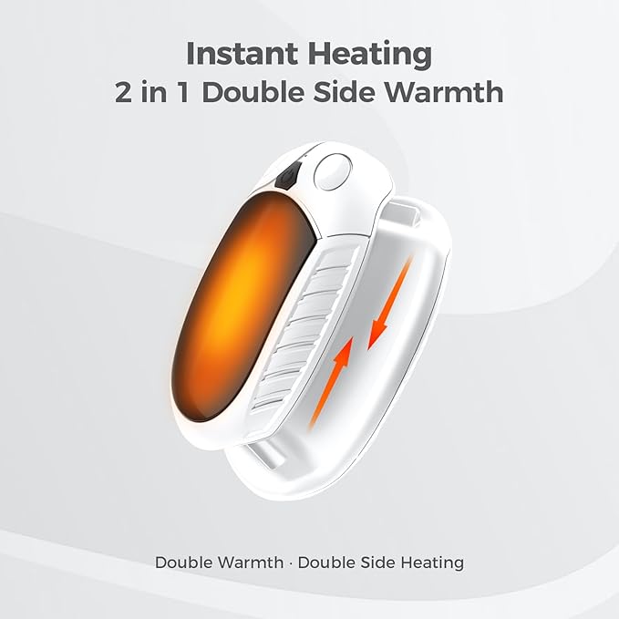Hand Warmers Rechargeable 2 Pack, AI Temperature Control Pocket Size Electric Handwarmers, Quick Charge Portable Hand Warmer Great Gift for Christmas Outdoors, Hunting, Golf, Camping