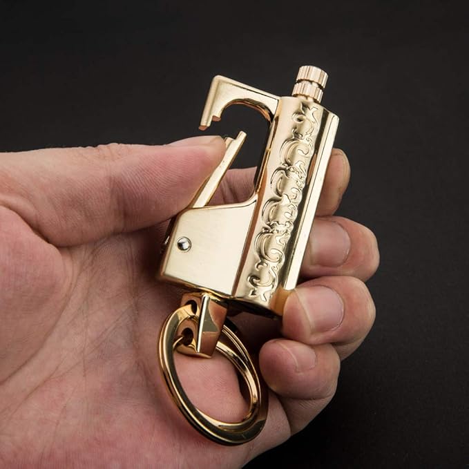 BOLLAER Outdoor Survival Fire Starter, Metal Matchstick Keychain Lighter, Emergency Hiking Survival Camping Fire Starter Flint Metal Match, Outdoor Survival Enthusiast Best Gift