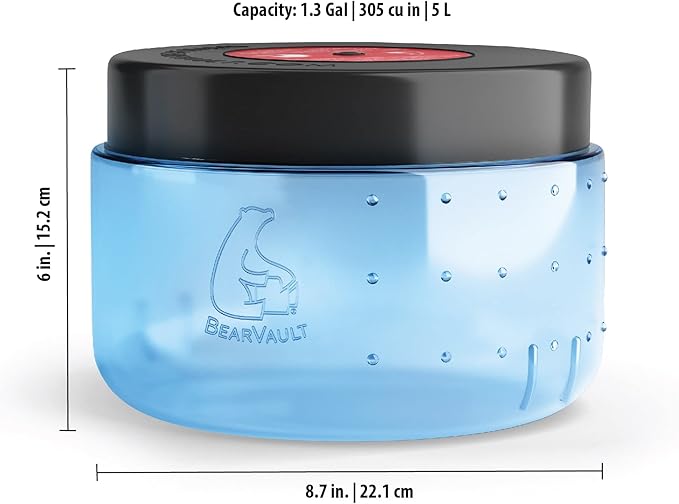 Bear Canister for Backpacking. 4 Sizes: BV500, BV475, BV450, BV425. Bear Resistant Food Container for Camping, Hiking, Fishing, Canoeing, Hunting, bikepacking. Bear Vault is Bear Safe!