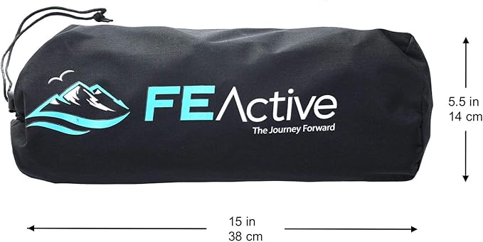 FE Active Folding Camping Cot - Lightweight, Compact & Portable Camping Bed, Comfortable Sleeping Cots for Adults & Kids - Camp Cot Fits Single Air Mattress Pad|Designed in California, USA