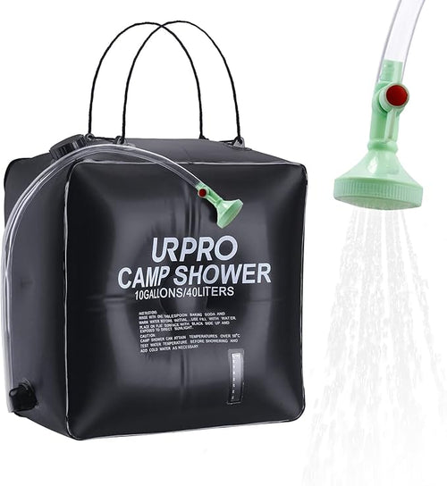 10 gallons/40L Solar Shower Bag Heating Camping Outdoor Temperature Hot Water 45°C Hiking Climbing Beach