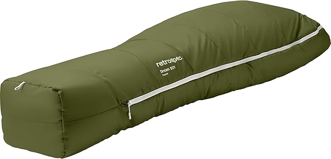 Retrospec Dream Mummy Sleeping Bag - 30°F Camping & Travel Essential Gear with Water - Resistant Shell & Synthetic Fill - Zippered Pocket & Stuff Sack