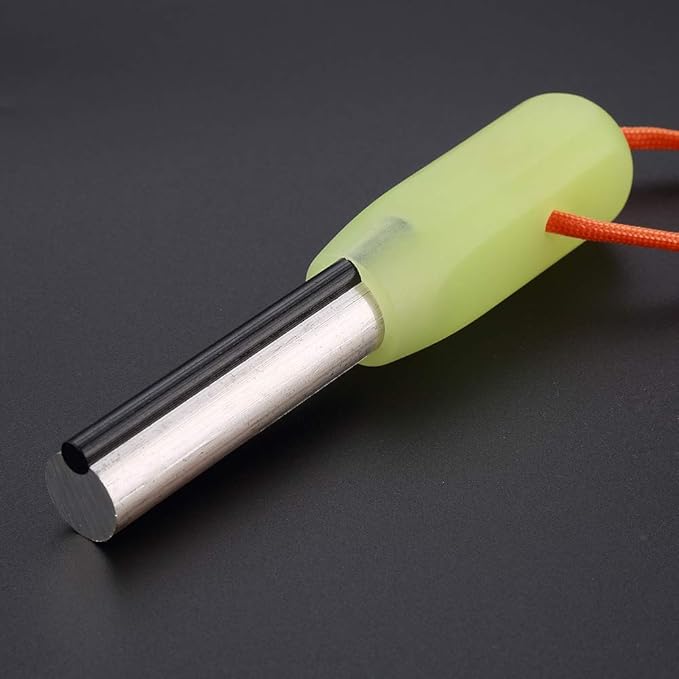 Fostar Outdoors Emergency Fire Starter,Magnesium Mg Rod Integrate with Ferro Rod, Paracord and Multi –Function Scraper Striker, Great for Bushcraft, Camping, Hiking, Hunting