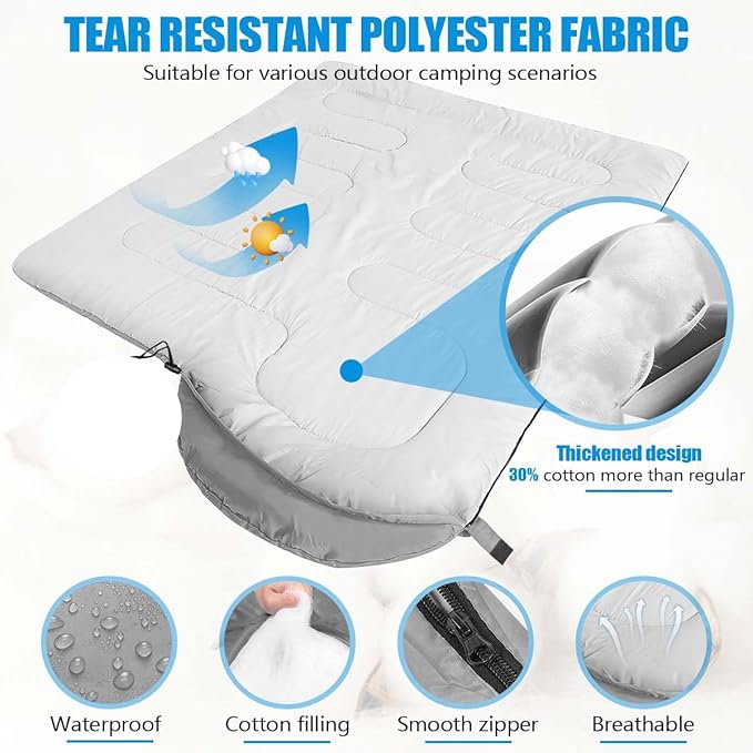 OBTANIM Sleeping Bags Portable Waterproof Camping Sleeping Bag for Adults Kids 4 Seasons Cold Weather or Warm Backpacking Hiking Mountaineering Indoor Outdoor Use