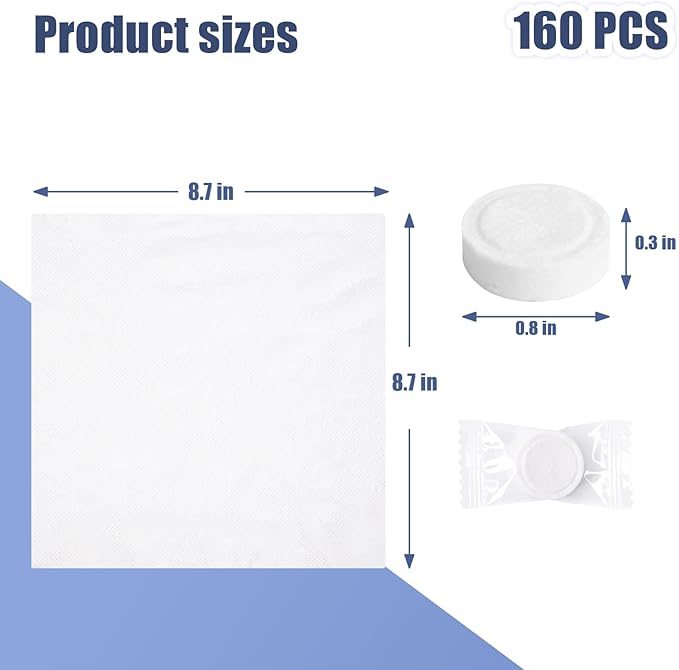 LOVEINUSA Compressed Towel Tablets, 100PCS Camping Towel Compressed Towels Portable Washcloths for Travel Home and Outdoor Sports