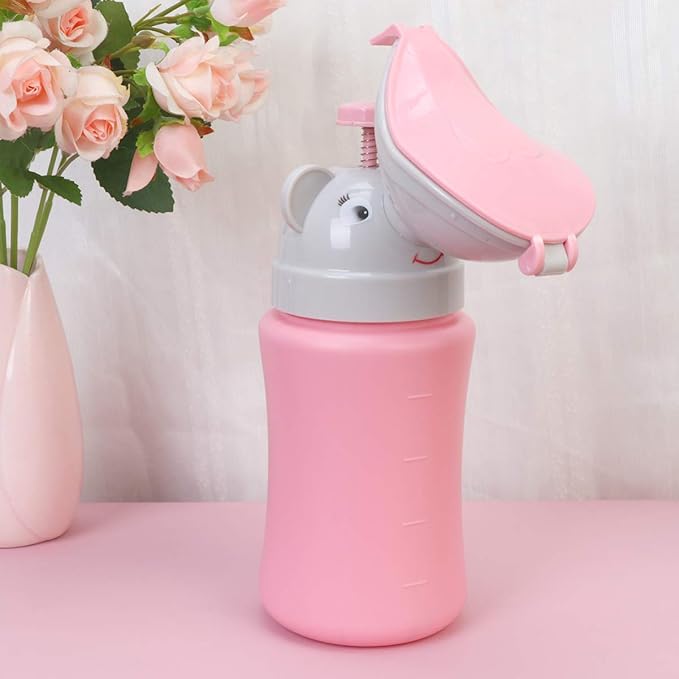 Alipis Urinal Toilet Portable Potty Bottle Cartoon Urining Tool Bedpans Pee Bottle Emergency Urinate Device for Car Travel Camping Outdoor