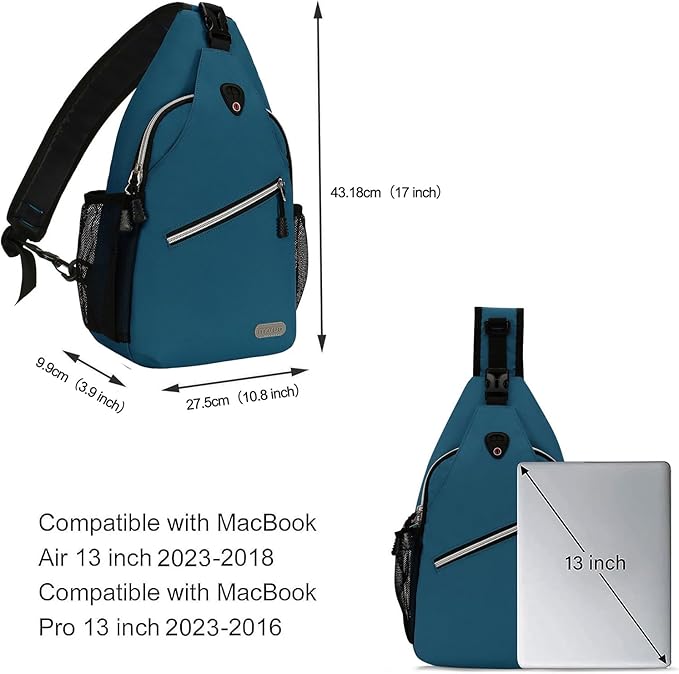 MOSISO Rope Sling Backpack (Up to 13 inch), Multipurpose Crossbody Chest One Shoulder Outdoor Travel Hiking Daypack