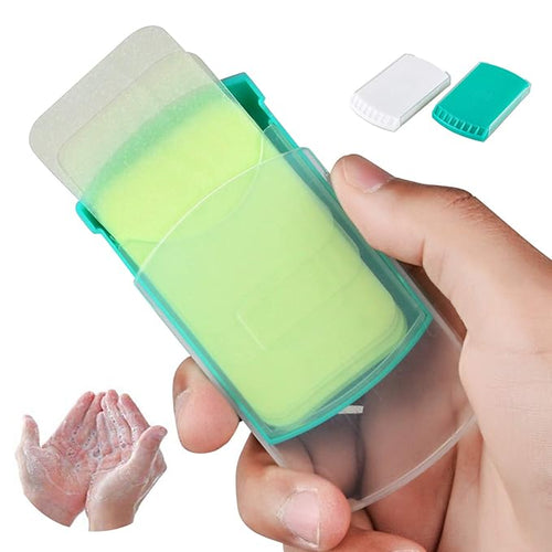 HongYiTime 2 Boxs (100 Sheets) Hand Washing Soap Sheets for Outdoor Travel,Portable Camping Hand Soap,Hiking Washing Hand Bath Paper Soap for Travel,BBQ,Party,School,Girls