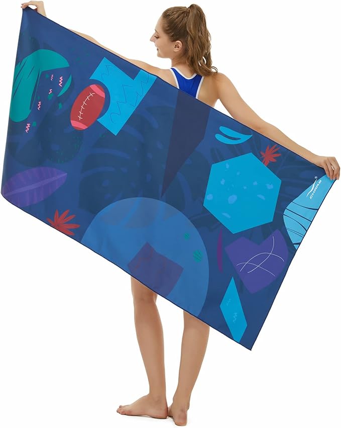 CHARS Microfiber Quick Drying Beach Towel Super Absorbent & Sand Free Towel for Kids Teens Adults Travel Gym Camping Pool Yoga Outdoor and Picnic(63"×31"/63"×39")