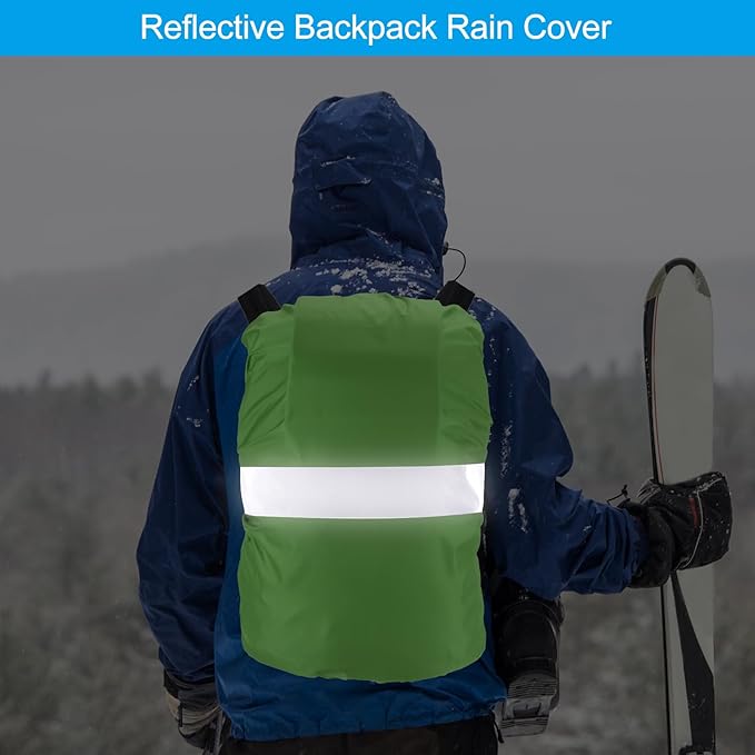 PATIKIL Waterproof Backpack Rain Cover, Non-Slip Backpack Cover with Reflective Strap Stay Dry for Hiking, Camping, Hunting