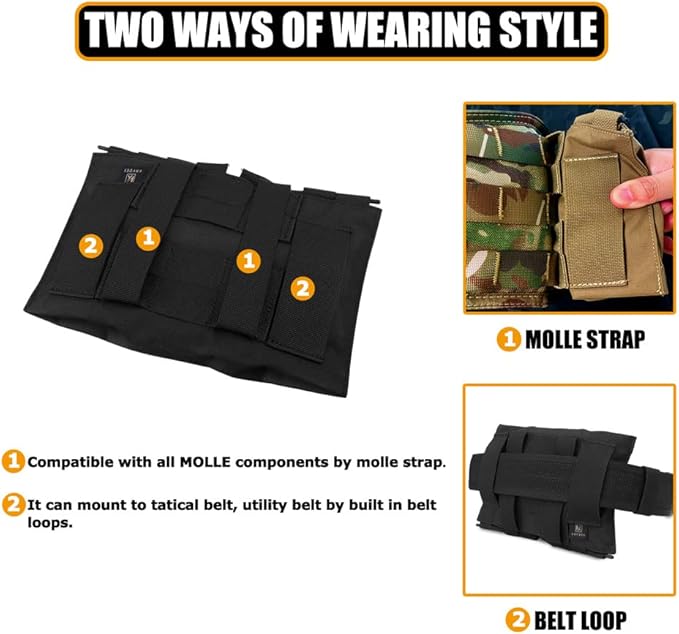 KRYDEX Tactical Blow Out Kit Bag Medical Pouch First Aid Bag IFAK Pouch with MOLLE and Belt Loop