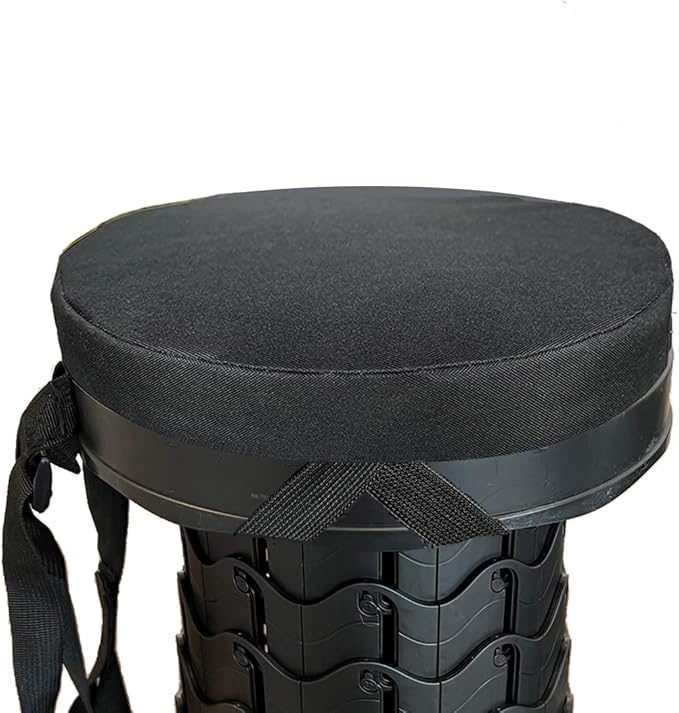 Thick Seat Cushion for Telescopic Stools (Exclude Stool), Chair Pads with Soft Foam and Two Pegs Fit in Round Collapsible Folding Stools (Cushion Only)