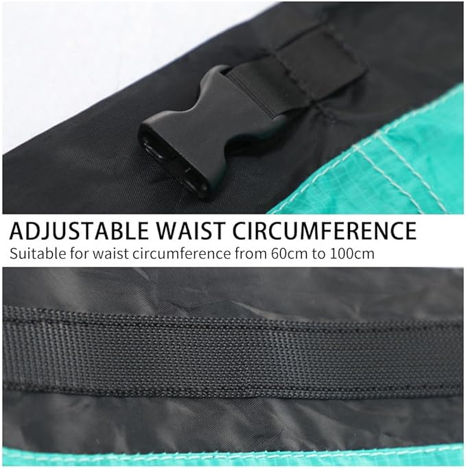Rain Skirt, Ultra Light Thin Rain Skirt, Waterproof Lightweight Kilt, reathable Windproof Raincoat Rainwear Liner, Packable Windbreak Kilt Skirt for Cycling Riding Camping Hiking
