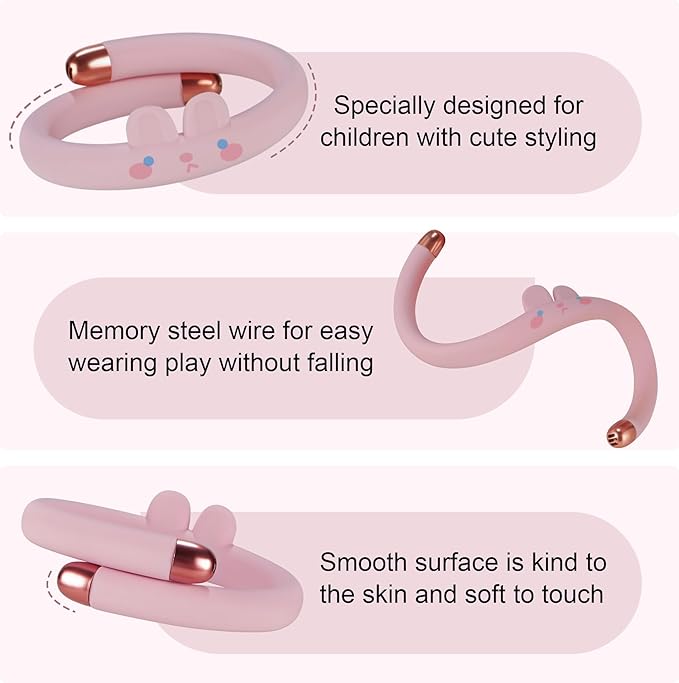 Mosquito Repellent Bracelets for Kids & Toddlers, Reusable Natural Bug Insect Repellent Bands, Waterproof DEET-Free Wristband for Outdoor Camping Traveling Essentials (Pink)