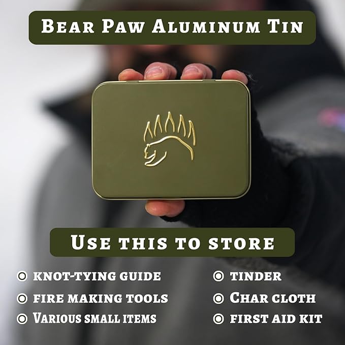 Knot Tying Kit | Camping & Outdoor Knots Edition - by The Bear Essentials Outdoors with Waterproof Knot Cards | for Survival, Camping, Backpacking, Hiking & Scouts