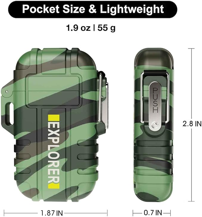 Torch Lighter, 2 Pack Butane Lighter, Windproof Outdoor Gas Lighter Adjustable Jet Flame Lighters, Fireplace Fireworks Grill Camping BBQ Lighter, Gifts for Men.(Camo+Camo) (Without Butane)