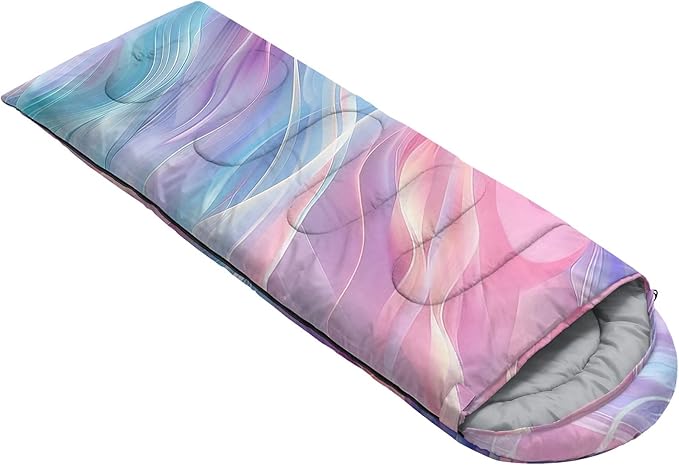 Kids Sleeping Bag for Boys Girls,Western Cowboy Print-Lightweight Warm Portable Outdoor Indoor-Waterproof Cold Weather Resistant Sleeping Bag for Camping Hiking
