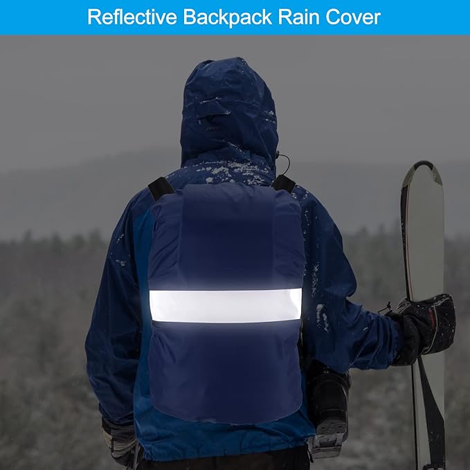 PATIKIL Waterproof Backpack Rain Cover, Non-Slip Backpack Cover with Reflective Strap Stay Dry for Hiking, Camping, Hunting