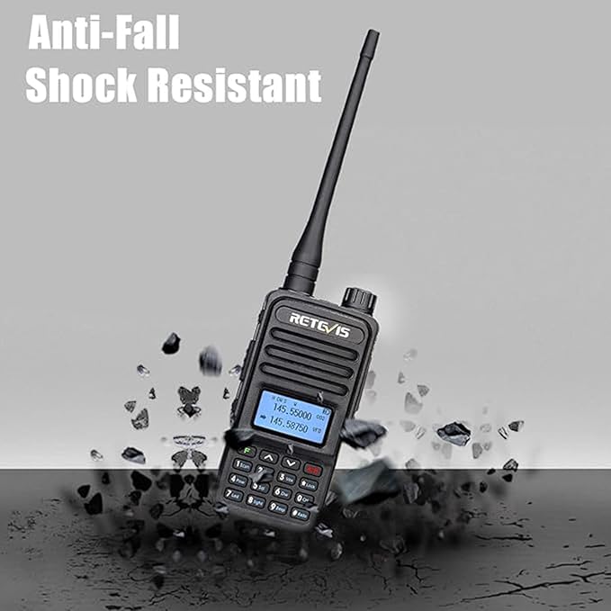 Retevis RT85 Ham Radios Long Range,Rechargeable Walkie Talkies,High Power,Built in VFO,DTMF,VOX,Emergency Alarm,Flashlight,Dual Band Radio for Family Survival Gear Camping Hunting (2 Pack)