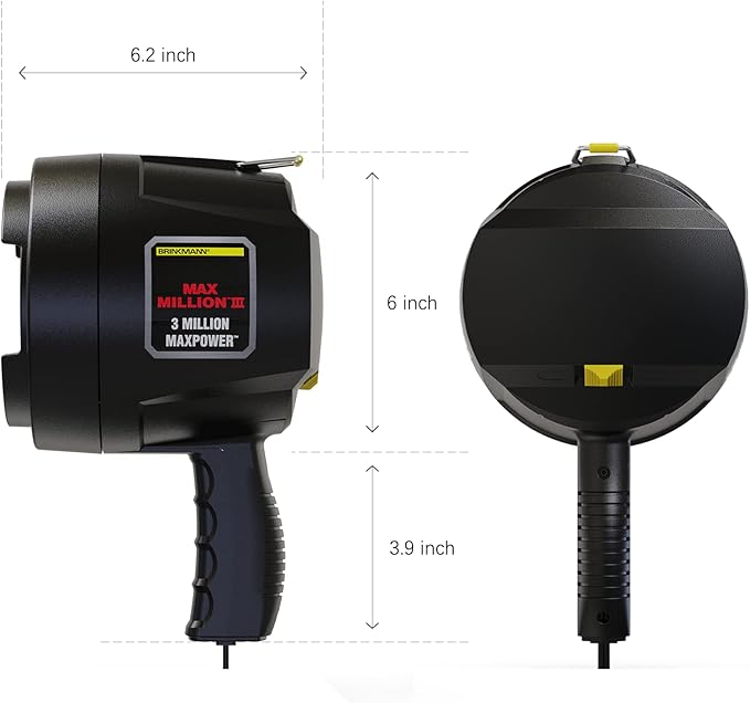 800-2301-0 Max Million III with 12V DC Charger Halogen Bulb Spotlight