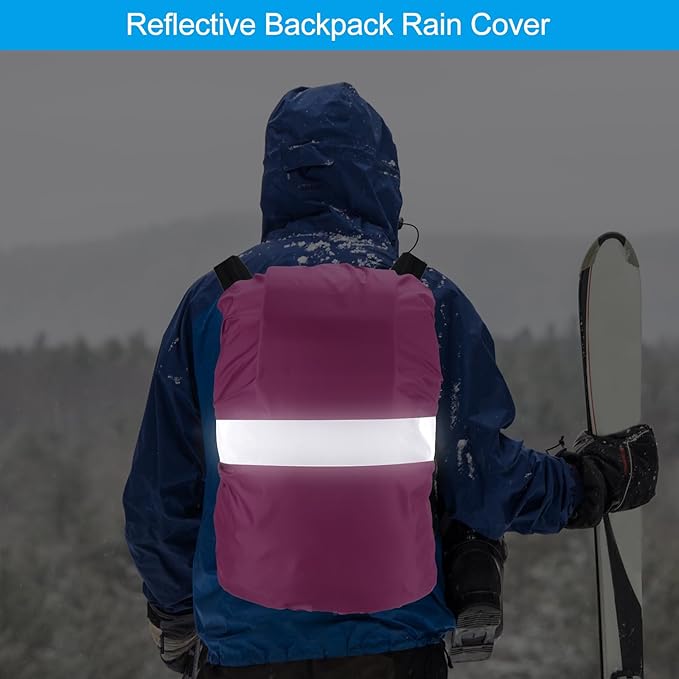 PATIKIL Waterproof Backpack Rain Cover, Non-Slip Backpack Cover with Reflective Strap Stay Dry for Hiking, Camping, Hunting