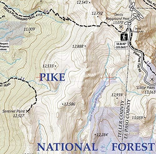 Outdoor Trail Maps Pikes Peak and Colorado Springs - Topographic Hiking Map (2020)