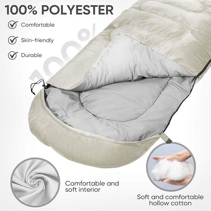 OBTANIM Sleeping Bags Portable Waterproof Camping Sleeping Bag for Adults Kids 4 Seasons Cold Weather or Warm Backpacking Hiking Mountaineering Indoor Outdoor Use