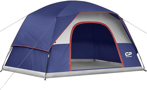 CAMPROS CP Tents for Camping 4 Person Tent Waterproof Windproof Double Layer Camping Tent, Easy Setup Dome Tent with Large Mesh Windows & Wider Door for Outdoor Camping & Hiking