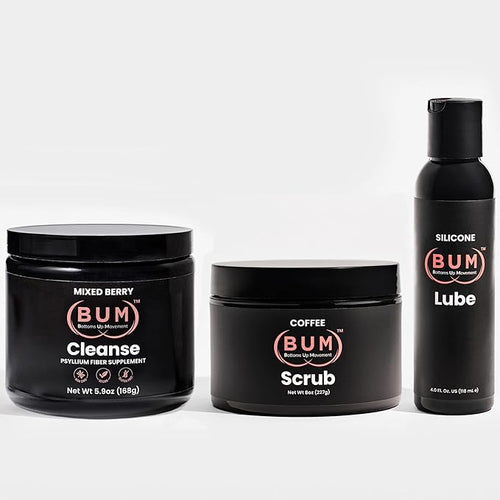 Silicone Self-Care Bundle: Silicone Lube, Coffee Scrub & Psyllium Fiber Supplement – Long-Lasting Glide, Exfoliated Skin, Clean Digestion for Comfort & Confidence
