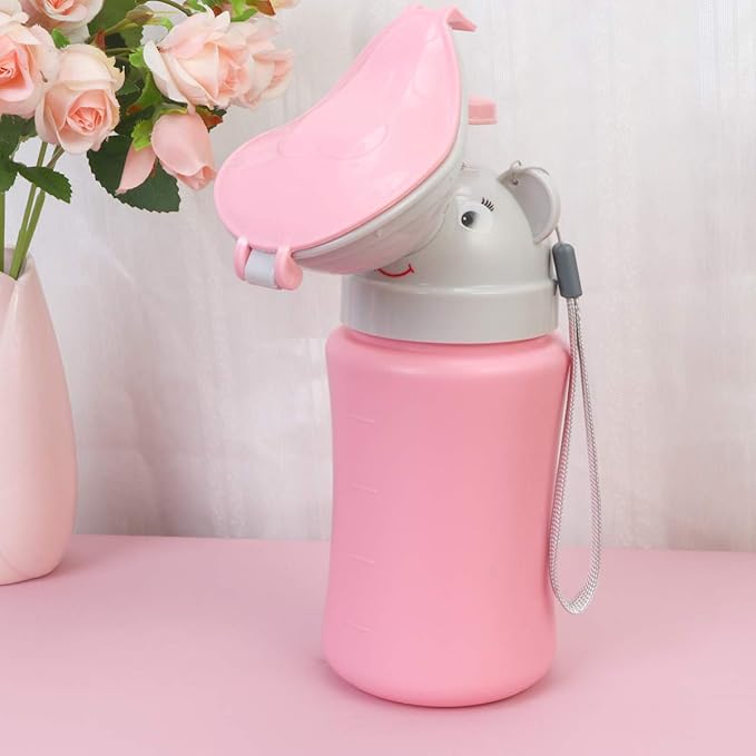 Alipis Urinal Toilet Portable Potty Bottle Cartoon Urining Tool Bedpans Pee Bottle Emergency Urinate Device for Car Travel Camping Outdoor