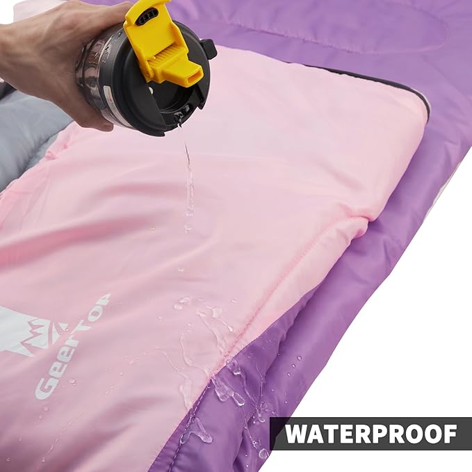 GEERTOP Backpacking Sleeping Bag for Camping, Lightweight Sleeping Bags for Adults Kids Summer Warm Cold Weather Hiking Travel