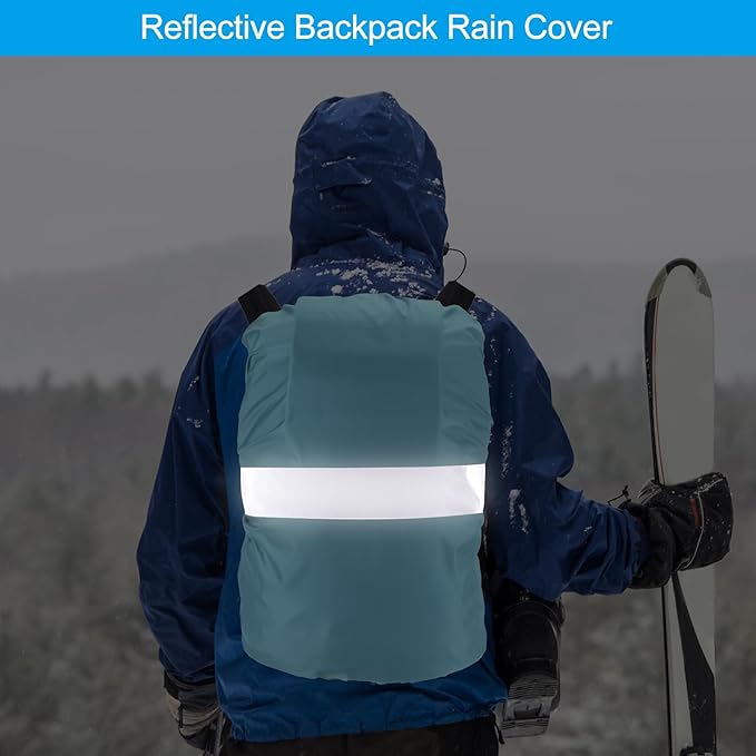 PATIKIL Waterproof Backpack Rain Cover, Non-Slip Backpack Cover with Reflective Strap Stay Dry for Hiking, Camping, Hunting